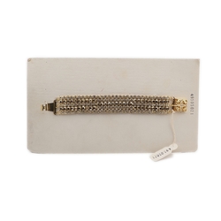 Sample card Deco Geometric Czech vintage gold crystal rhinestone jewelry bracelet