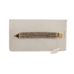 Sample card Deco Geometric Czech vintage gold crystal rhinestone jewelry bracelet