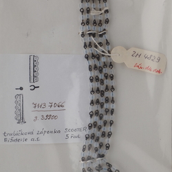 Vintage Czech necklace element sample blue glass beads 