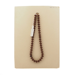 Vintage Czech necklace brown rondelle glass beads 