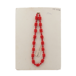 Vintage Czech necklace red arc round glass beads 