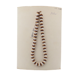 Vintage Czech necklace white beige brown arc glass beads 