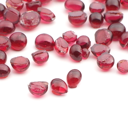 Lot (70) Czech antique cranberry pink glass cabochon drops 4/5mm