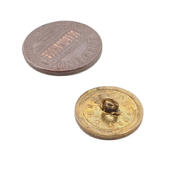 Antique brass metal Made in Austria monarchs head picture button 15mm 