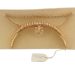Vintage Czech Marcasite Rhinestones Geometric Evening Gold Bag Purse Frame Wedding Accessories sample card