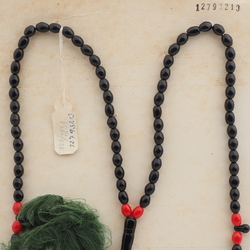 Vintage long 99 Czech glass bead Muslim prayer bead strand 