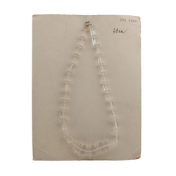 Vintage Czech necklace frost clear rondelle pentagon glass beads 