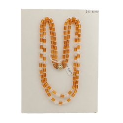 Vintage Czech 2 strand necklace topaz clear frost glass beads