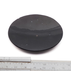 Antique Victorian peony flower hand painted gilt jet black glass jewelry element
