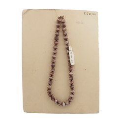Vintage Czech necklace marble pentagon glass beads 