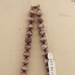 Vintage Czech necklace marble pentagon glass beads 
