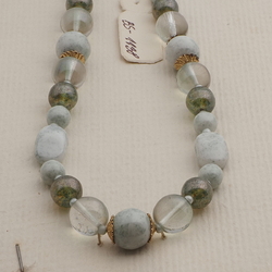 Vintage Czech necklace lustre marble glass beads 