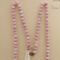 Vintage Czech necklace marble opaline glass beads 