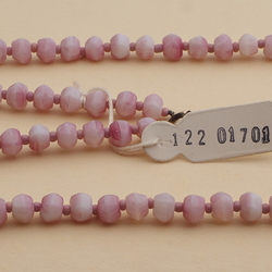 Vintage Czech necklace marble opaline glass beads 