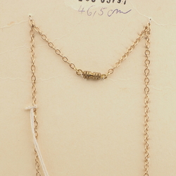 Vintage Czech chain necklace topaz arc frost glass beads