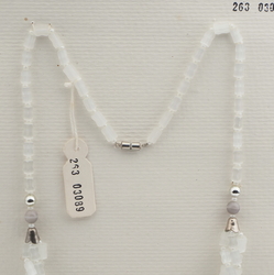 Vintage Czech 1 to 4 strand necklace satin atlas pink marble glass beads