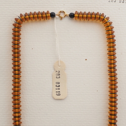Vintage Czech necklace topaz overlay lampwork glass beads 
