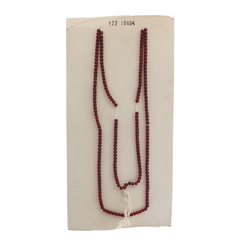 Vintage Czech necklace element dark ruby red glass beads
