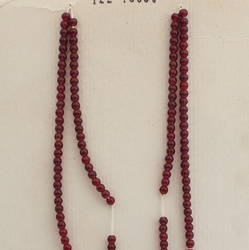 Vintage Czech necklace element dark ruby red glass beads