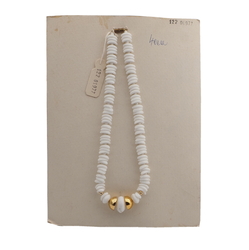 Vintage Czech necklace white rondelle arc glass beads 