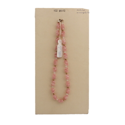 Vintage Czech necklace pink crystal frost bicolor arc glass beads