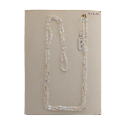 Vintage Czech necklace AB pentagon glass beads 