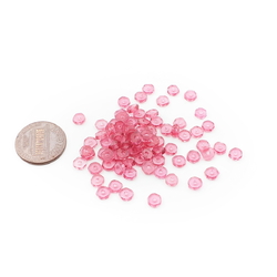 Lot (75) Austrian D.S antique pink rondelle hand cut faceted glass beads