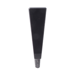 Vintage Czech black faceted glass seal handle 2.85"