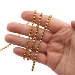 Crystal MC Chaton Rhinestone Nikl pl. cup chain Preciosa SS 12 One meter - kopie