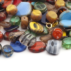 Lot (94) Czech vintage assorted table cut glass beads