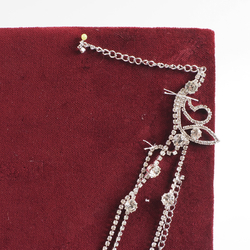 Sample card Czech vintage crystal glass rhinestone Necklace Earrings