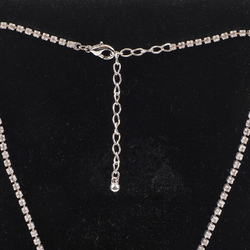 Sample card Czech vintage rhinestone Necklaces Cross chokers Ruby Crystal glass - kopie