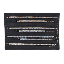 Sample card sets Czech vintage crystal glass rhinestone Chokers Bracelets AB crystal blue