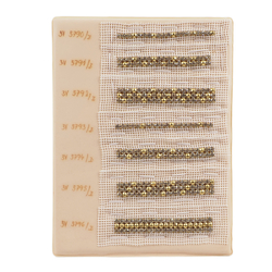 Vintage Czech rhinestone strass lace set glass trims dress millinery dolls sample card crystal gold