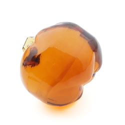 Vintage amber topaz glass apple fruit lamp Chandelier lamp prism 34mm