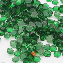 Lot (200) Czech vintage green round flat back rhinestones 5mm