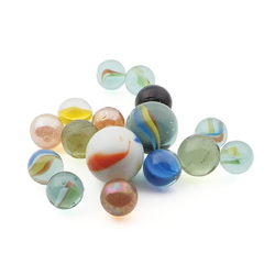 Lot (16) antique vintage German glass marbles toys 