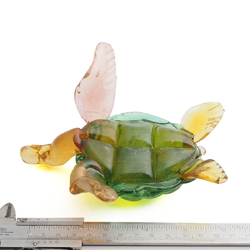 Czech lampwork glass tortoise turtle figurine ornament 