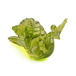 Czech lampwork glass snail figurine ornament 