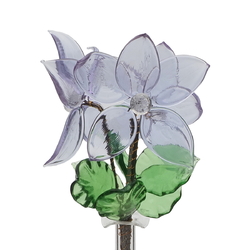 Czech lampwork glass bead mini flower stem bouquet vase decoration ornament