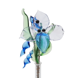 Czech lampwork glass bead miniature flower stem bouquet vase decoration ornament