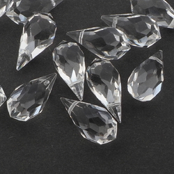 50 Black Dia Czech Glass Tear Drop Beads 8MM 