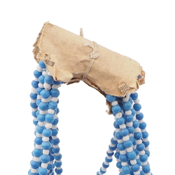 Hank (10) Vintage Czech necklaces red white blue glass beads