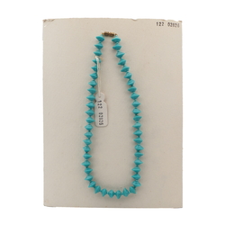 Vintage Czech necklace turquoise glass beads 