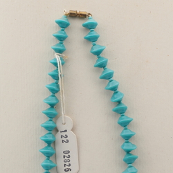 Vintage Czech necklace turquoise glass beads 