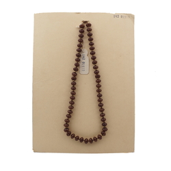 Vintage Czech necklace brown rondelle glass beads