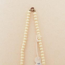 Vintage Czech necklace beige brown glass beads