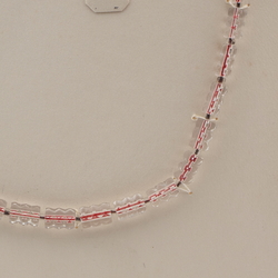Vintage Czech necklace crystal pentagon faceted glass beads  