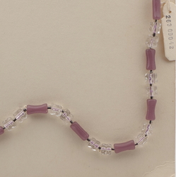 Vintage Czech necklace crystal pentagon purple opaline glass beads  