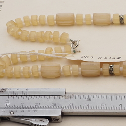 Vintage Czech rhinestone pendant necklace topaz satin atlas glass beads 